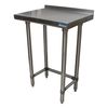 Bk Resources Stainless Steel Work Table, Open Base Plastic Feet 1.5 Riser 24"Wx18"D SVTROB-1824